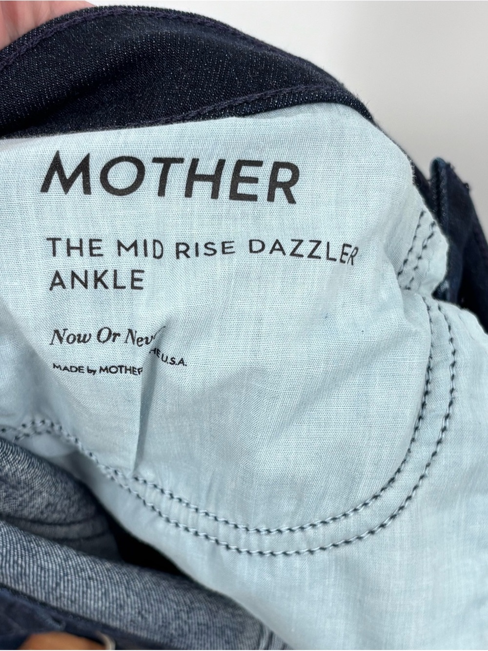 Mother Mid Rise Dazzler Ankle Stretch Jeans Now Or Never Size 30 - Picture 10 of 14